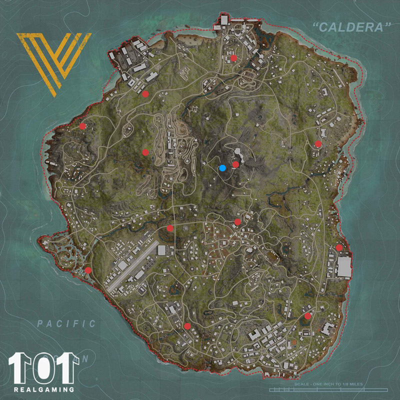 caldera ubicaciones de los bunkers