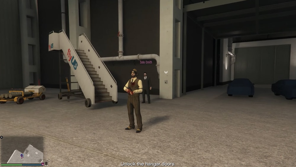 gta online boton de las puertas del hangar