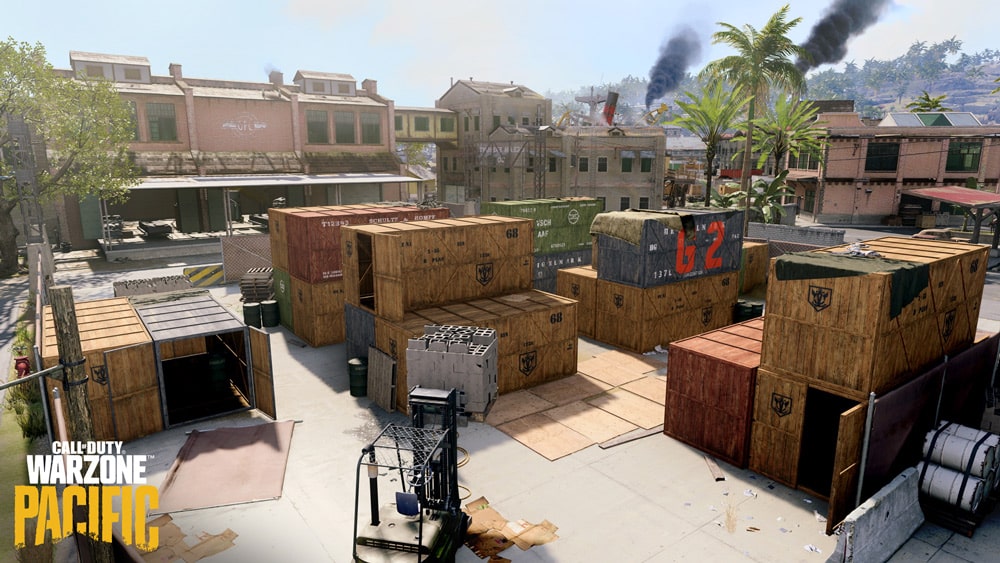 warzone caldera industrial docks shipment