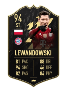 Robert Lewandowski IF prediccion TOTW18 FUT22