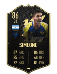 Giovanni Simeone IF prediccion TOTW24 FUT22