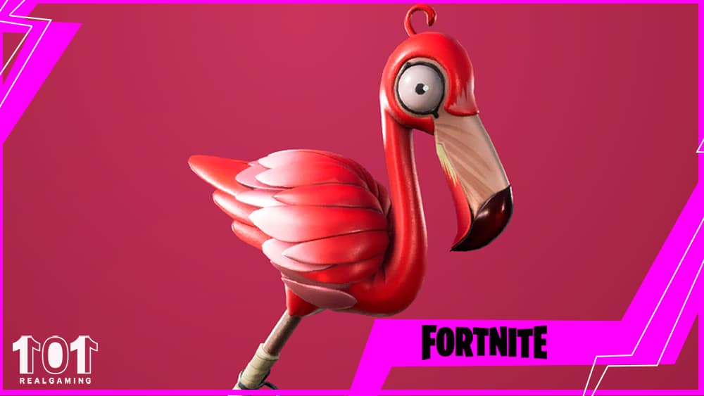 Cómo decorar Mansión Magnífica y Caravanas Coloridas con adornos de jardín de flamencos en Fortnite