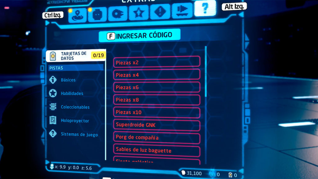 tarjetas de datos