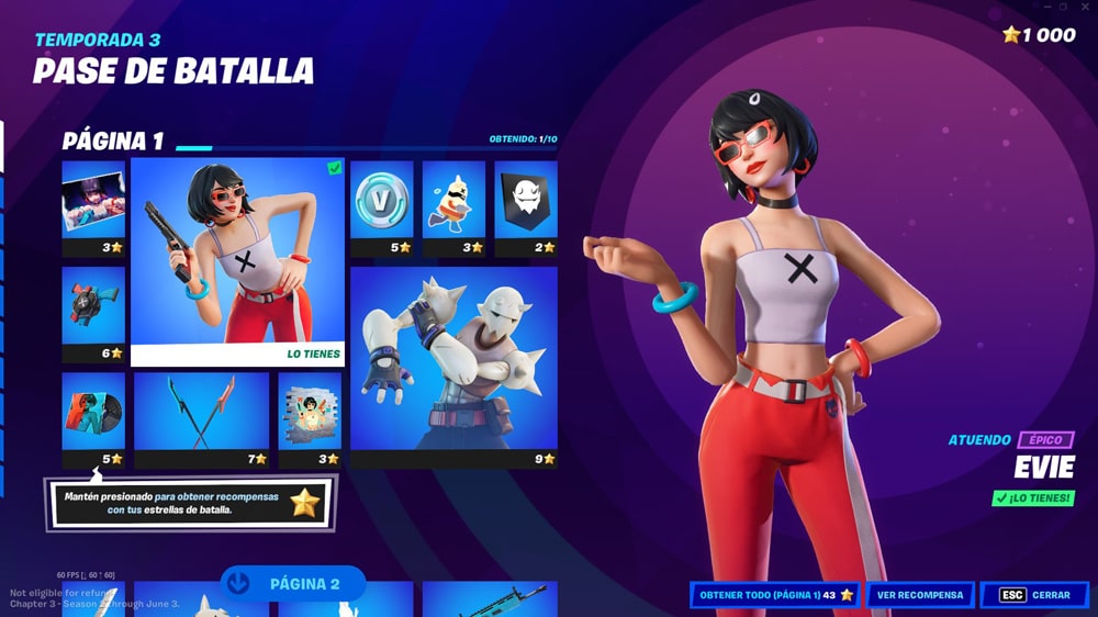 Fortnite C3T3 Pase Evie