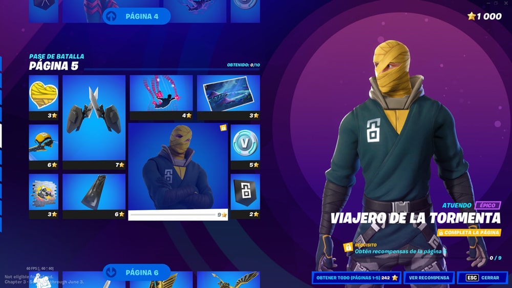 Fortnite C3T3 Pase Viajero de la tormenta