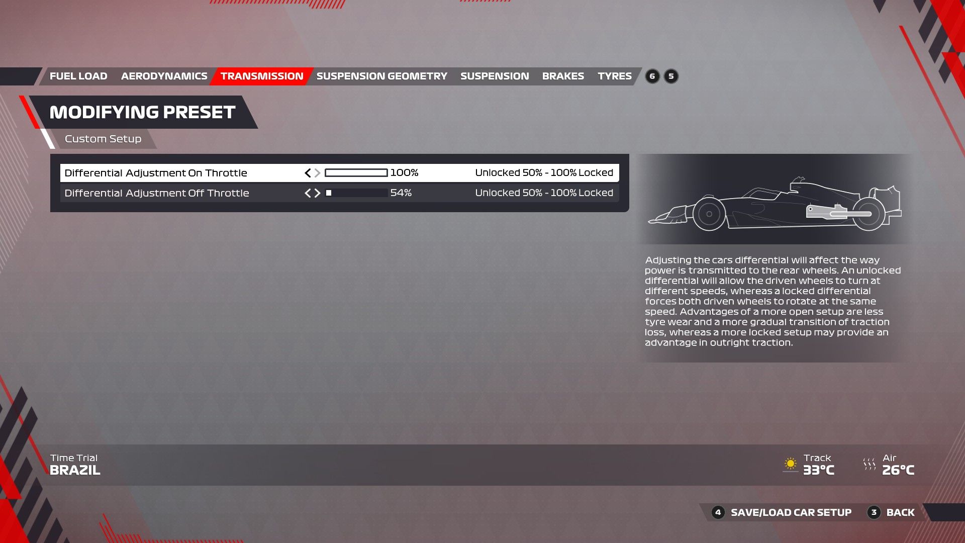 F1 22 Brasil Configuración Transmisión