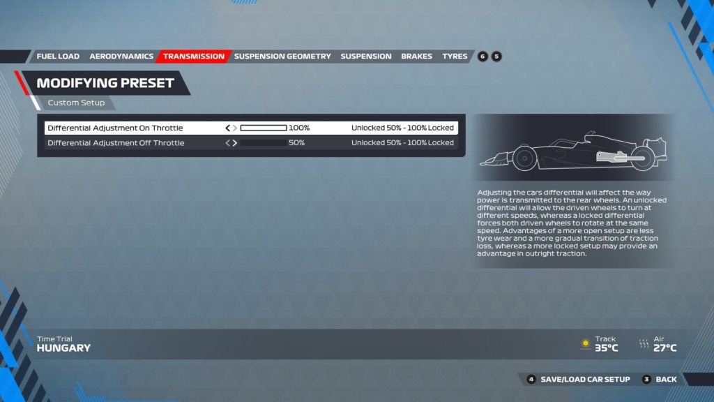 F1 22 Hungría Configuración Transmisión