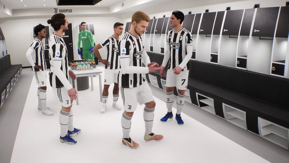 efootball 2022 juventus en los vestidores