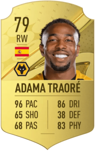 Adama Traore FUT23 prediccion