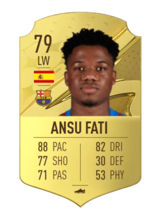 Ansu Fati IF prediccion FUT23