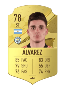 Julian Alvarez FUT 23 prediccion