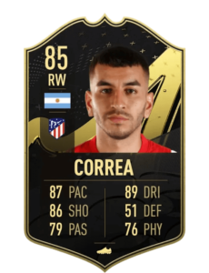 Angel Correa FUT23 TOTW4 prediccion