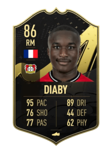 Moussa Diaby FUT23 TOTW4 prediccion