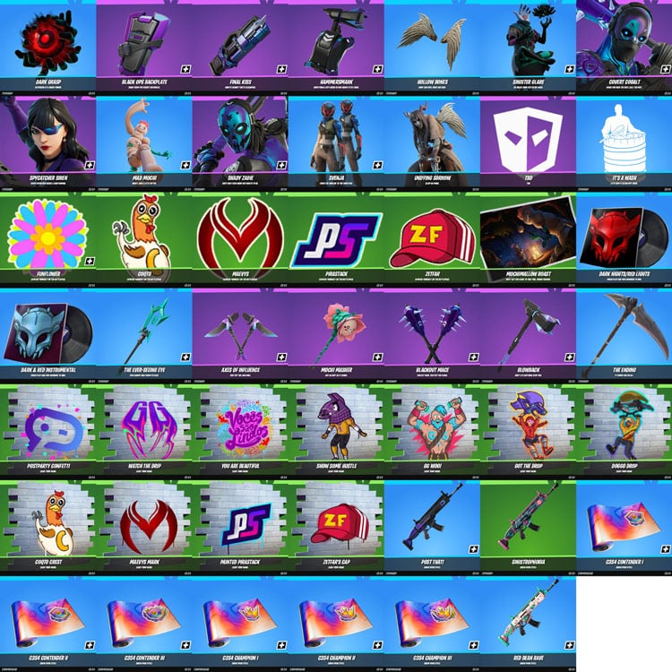 fortnite 22 10 cosmeticos filtrados