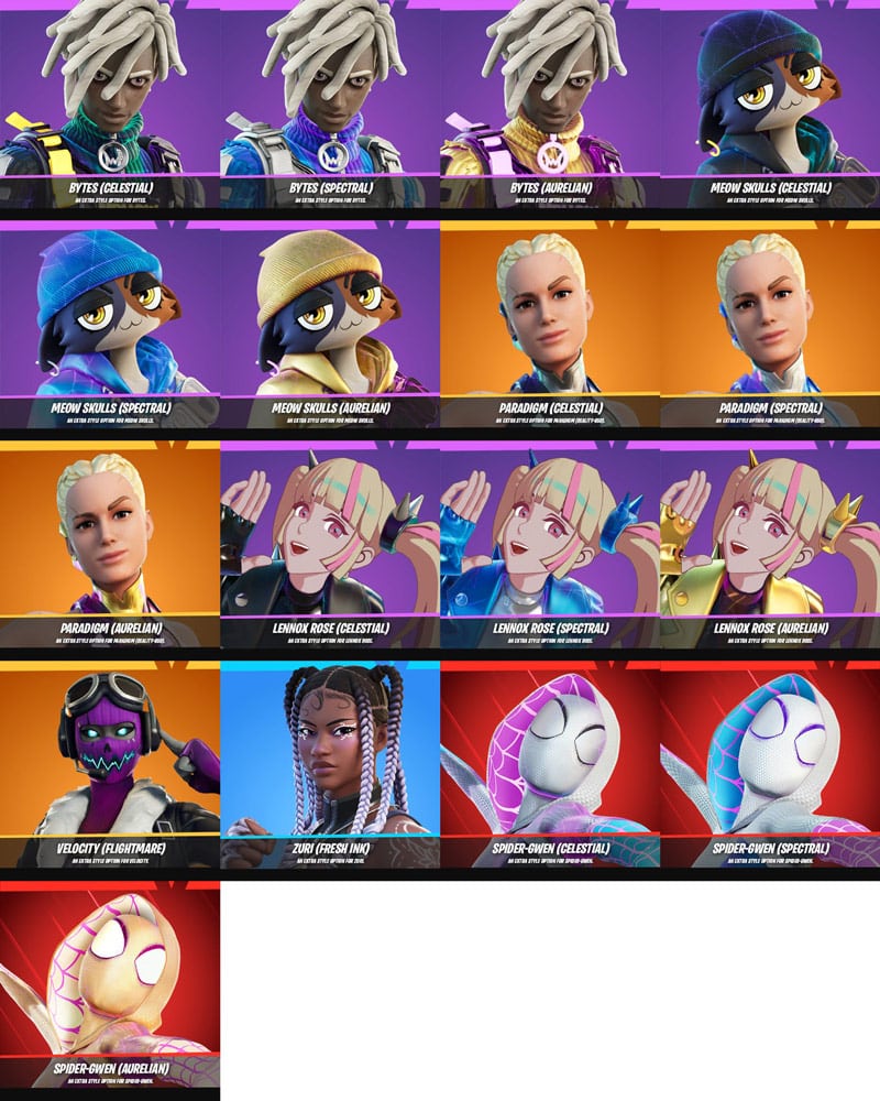fortnite 22 10 skins variantes filtradas