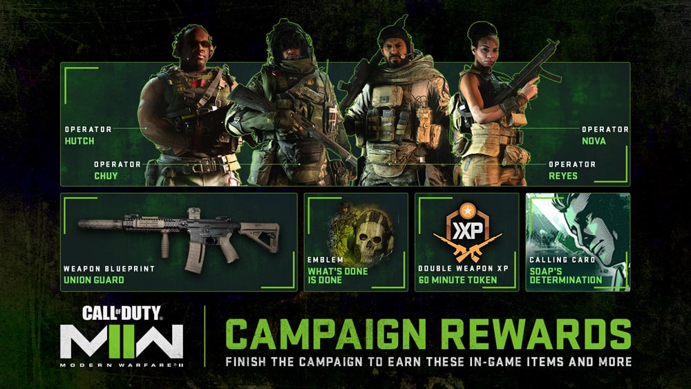 modern warfare 2 recompensas de la campaña