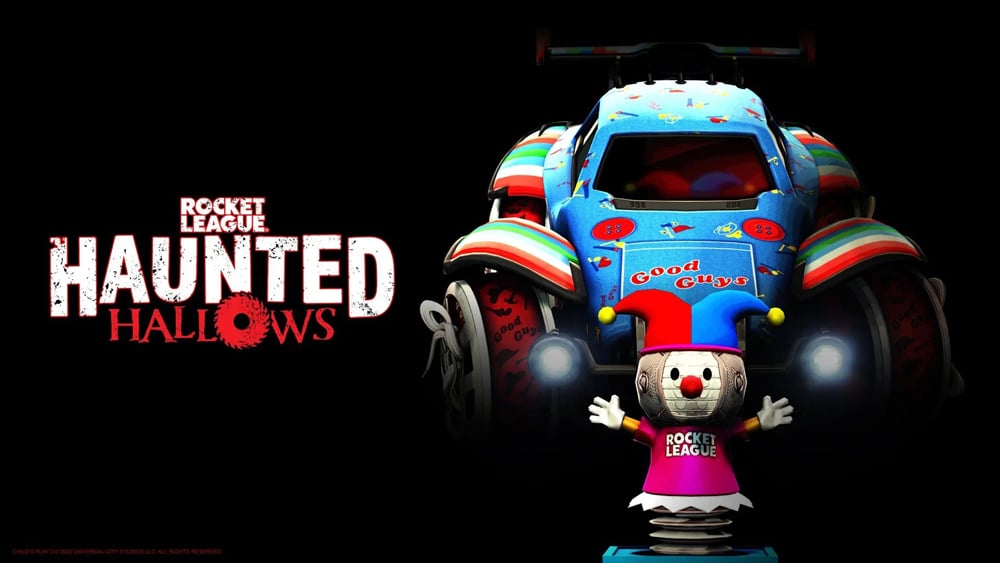 rocket league haunted hallows cosmeticos de chucky