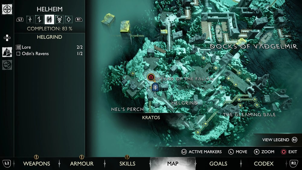 gow ragnarok cuervos helgrind 2 mapa