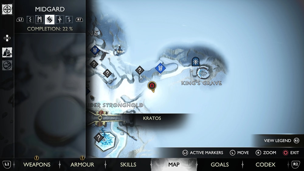 gow ragnarok cuervos lake of nine 2 mapa