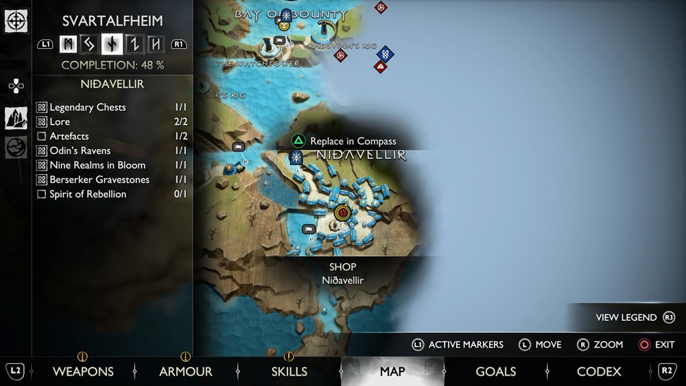 gow ragnarok cuervos nidavellir mapa