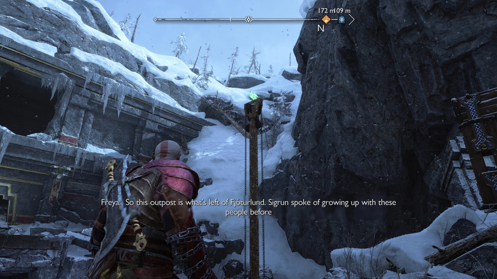 gow ragnarok cuervos the derelict outpost ubicacion