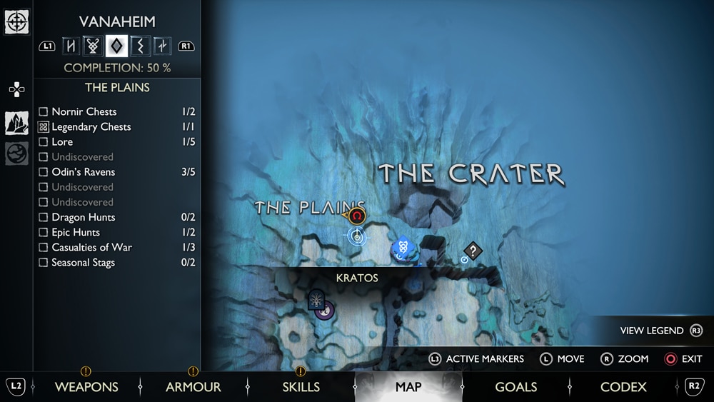 gow ragnarok cuervos the plains 3 mapa