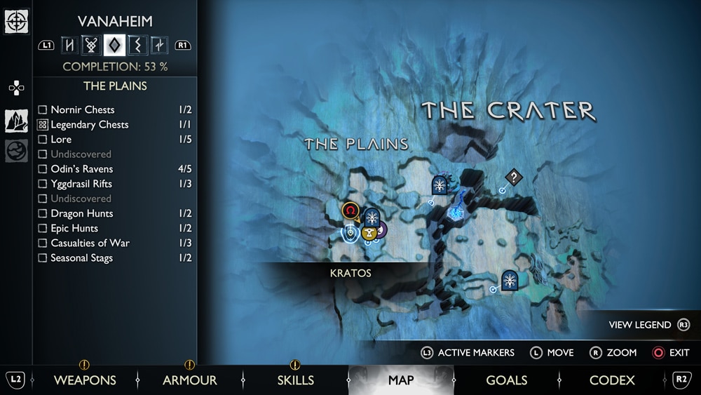 gow ragnarok cuervos the plains 4 mapa