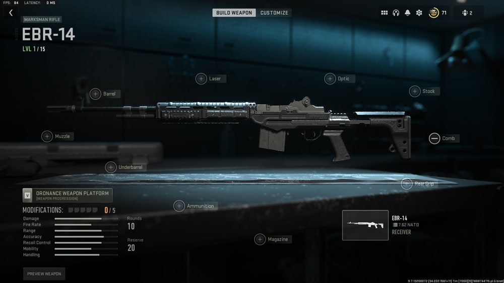 modern warfare 2 warzone 2 ebr 14 crear clase