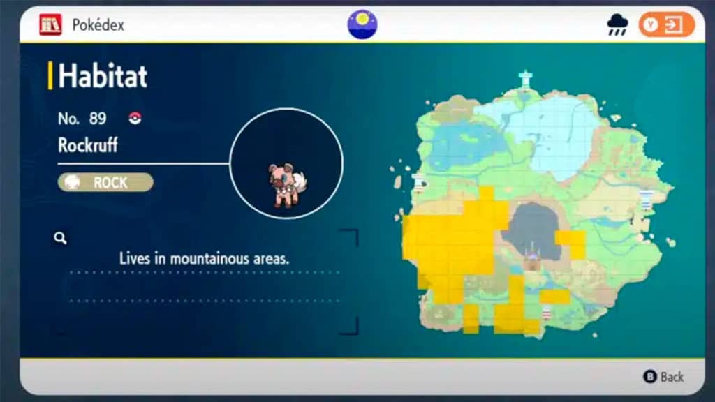 rockruff ubicaciones