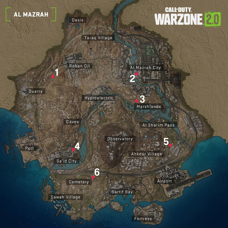 warzone 2 al mazrah dmz dead drop ubicaciones
