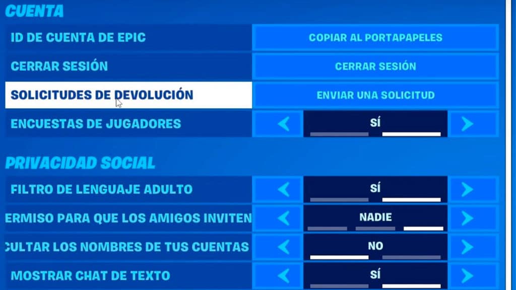 fortnite menu