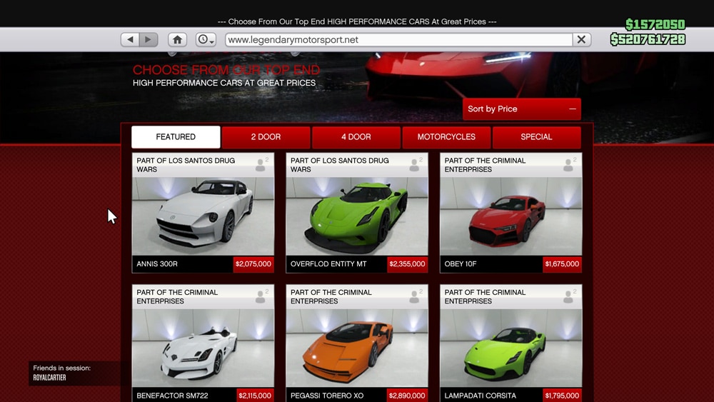 gta online los santos drug wars autos legendary motorsport