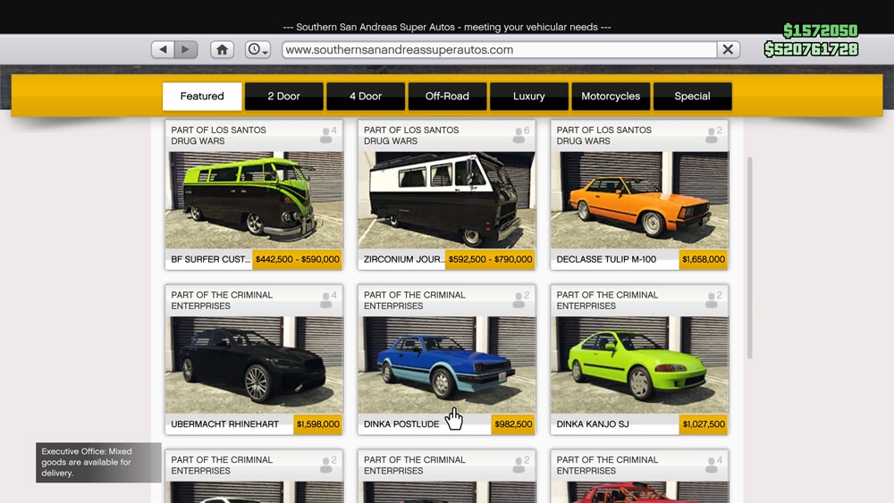 gta online los santos drug wars autos southern san andreas