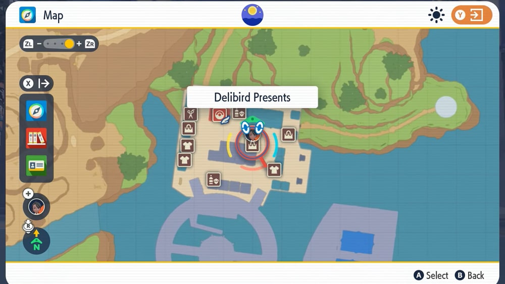 pokemon escarlata purpura delibird presents icono mapa