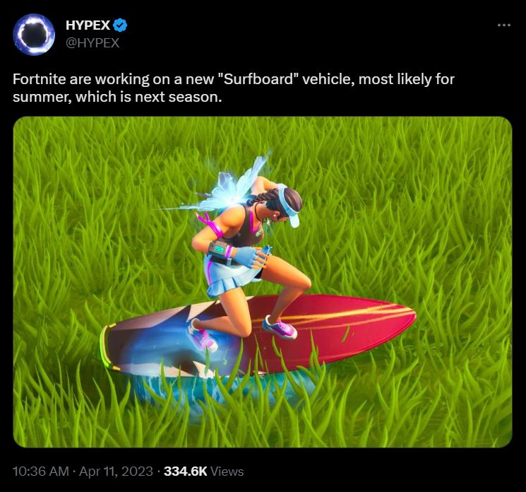 hypex tweet rumor tablas de surf fortnite