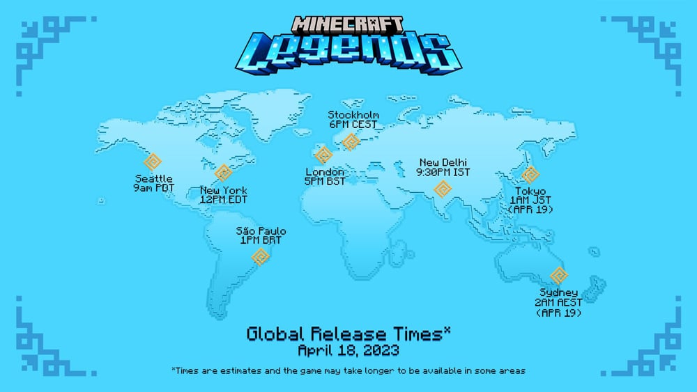 minecraft legends horas de salida mapa