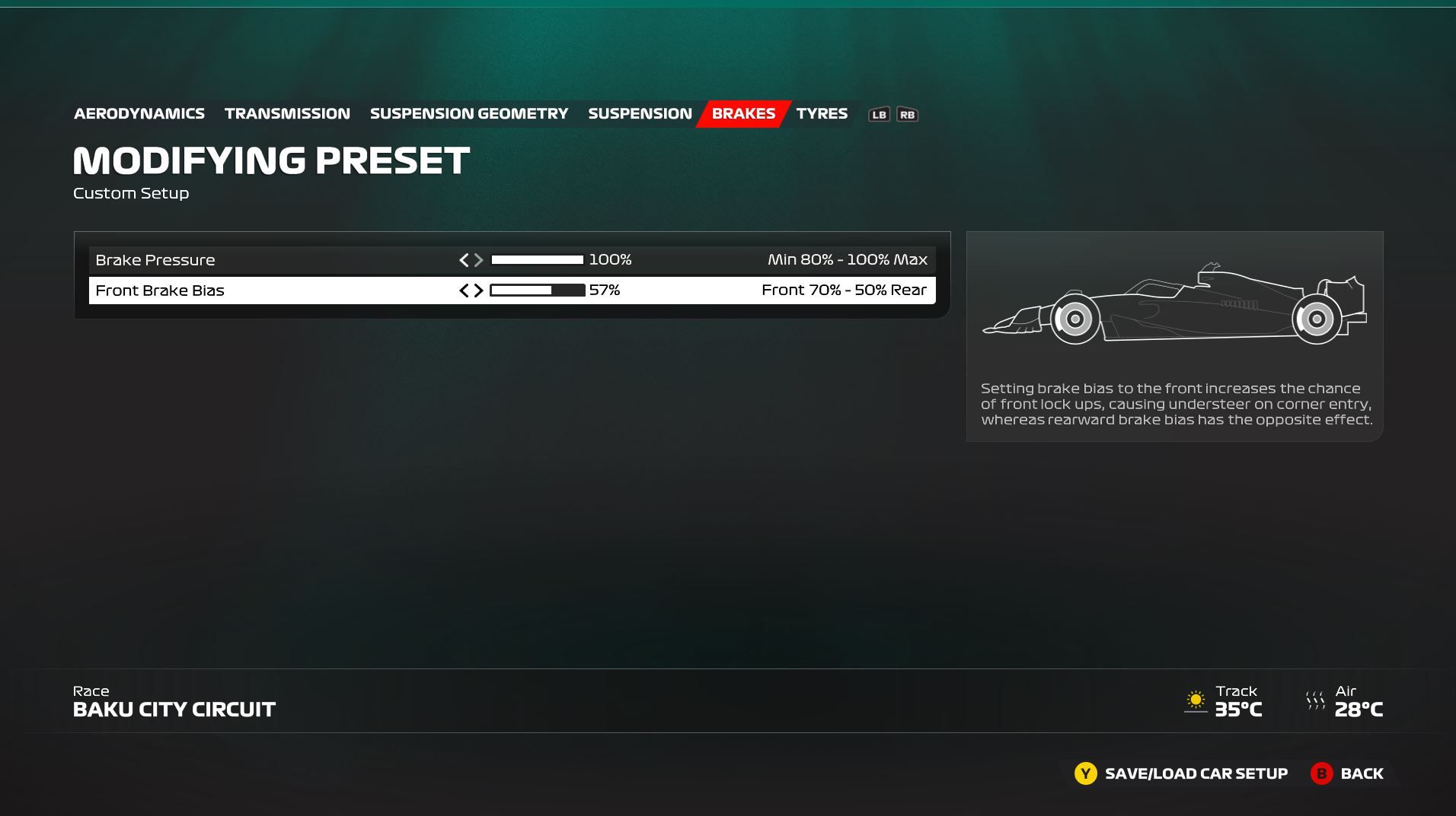 F1 23 Baku Configuracion Reflaje Frenos