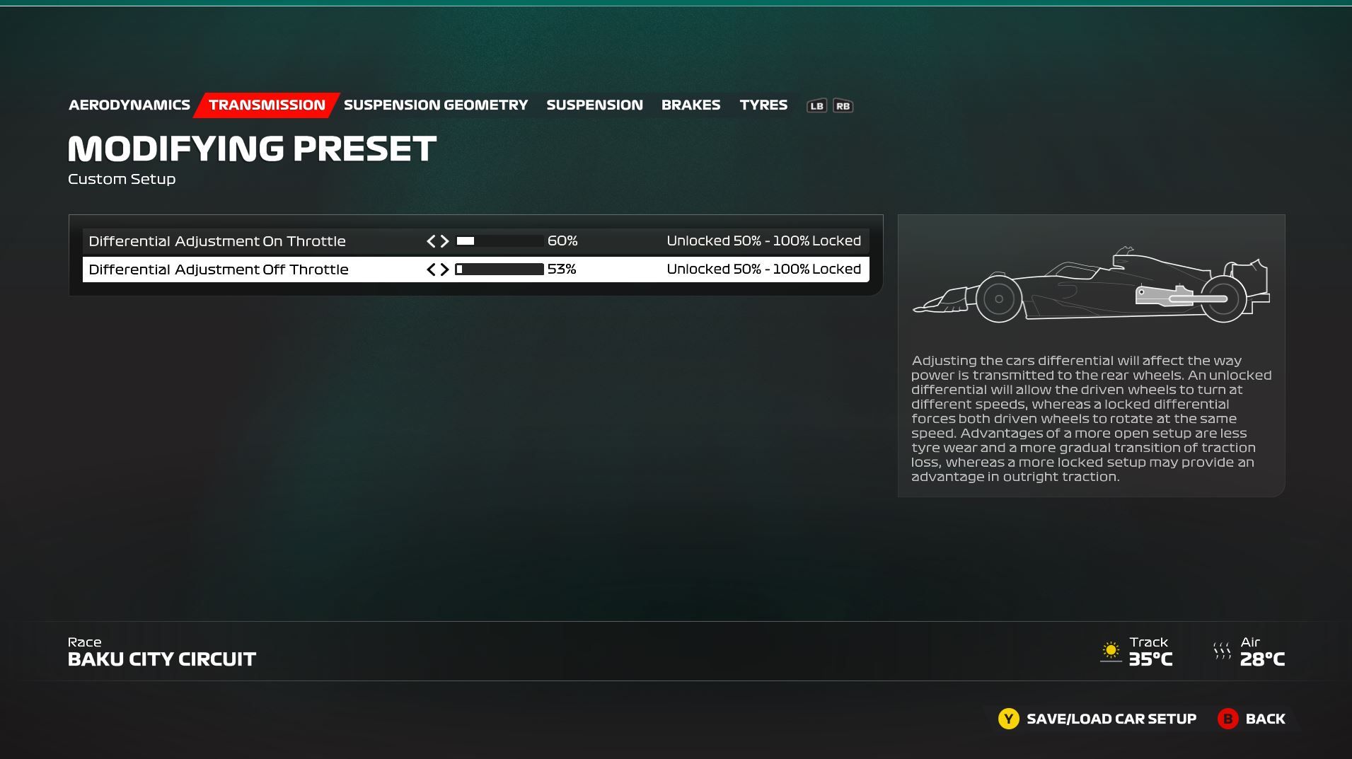 F1 23 Baku Configuracion Reflaje Transmision