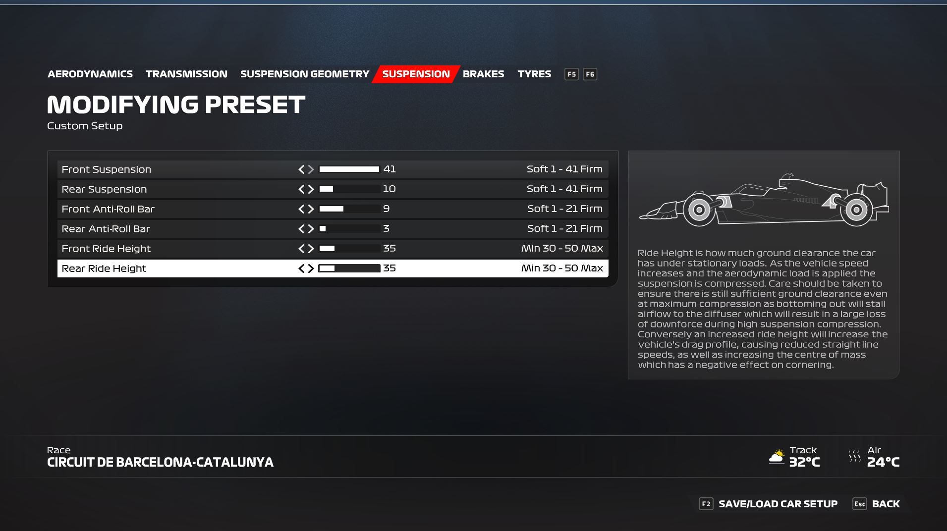 F1 23 Configuracion Reglaje España Suspension