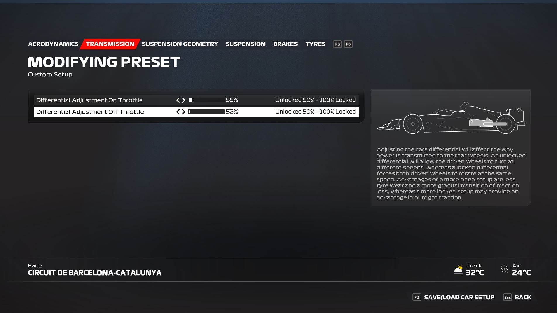 F1 23 Configuracion Reglaje España Transmision