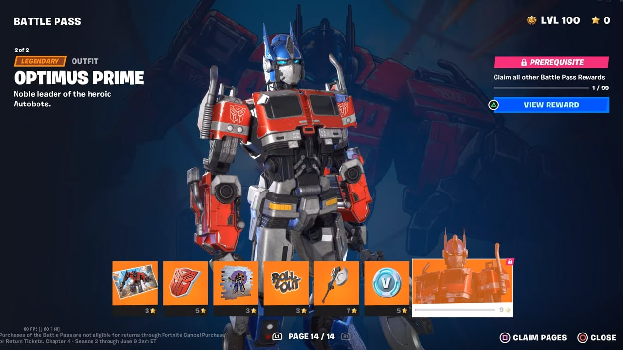 fortnite temporada 3 capitulo 4 skins optimus