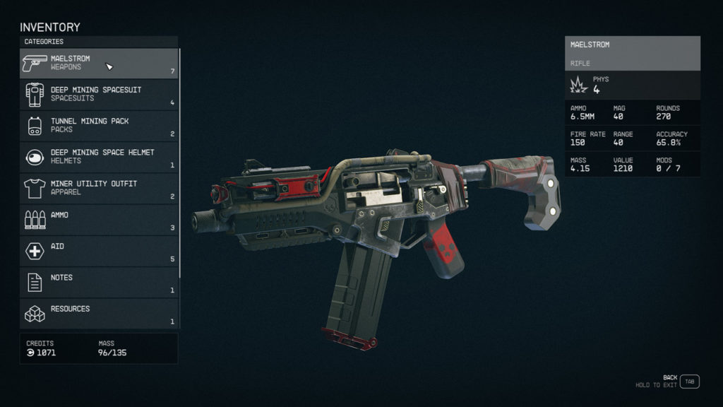 Starfield Cómo cambiar de arma paso 2