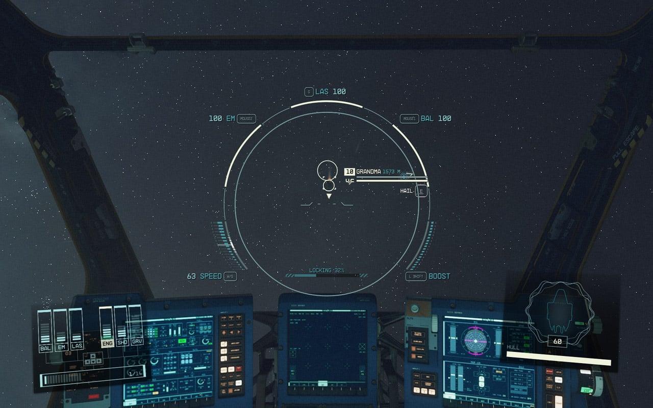 starfield interfaz de piloto